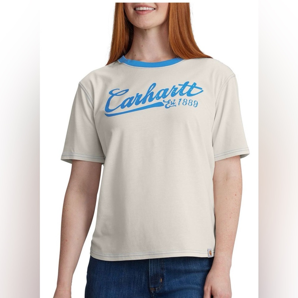 (A4) Carhartt Women’s TENCEL™ Ringer Graphic T-Shirt Size 2X (20–22) NWT